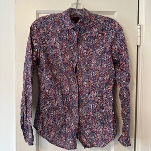 J Crew and Liberty Fabric Women's Button Down Size 0